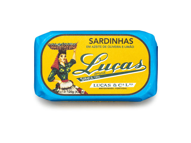 Luças - Sardines à l'huile d'olive & au citron, 120 gr
