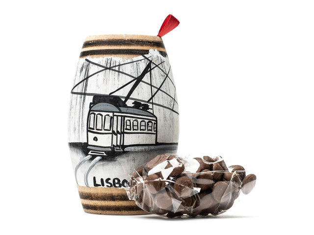 Lisboa - Mini-fût de chocolat, peint à la main