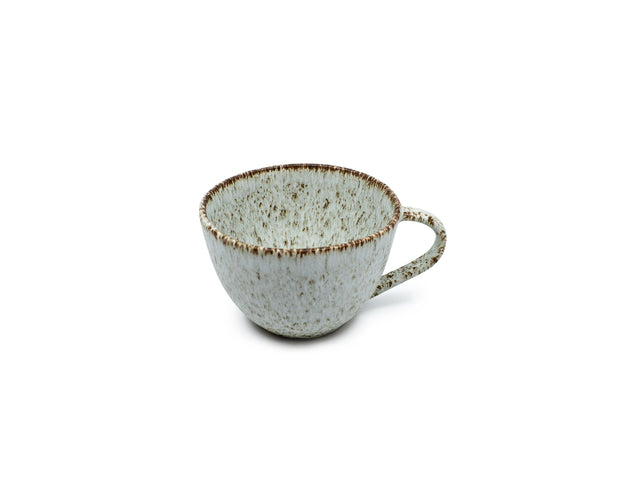Pontos - Cappuccino Tasse grau-braun gesprenkelt