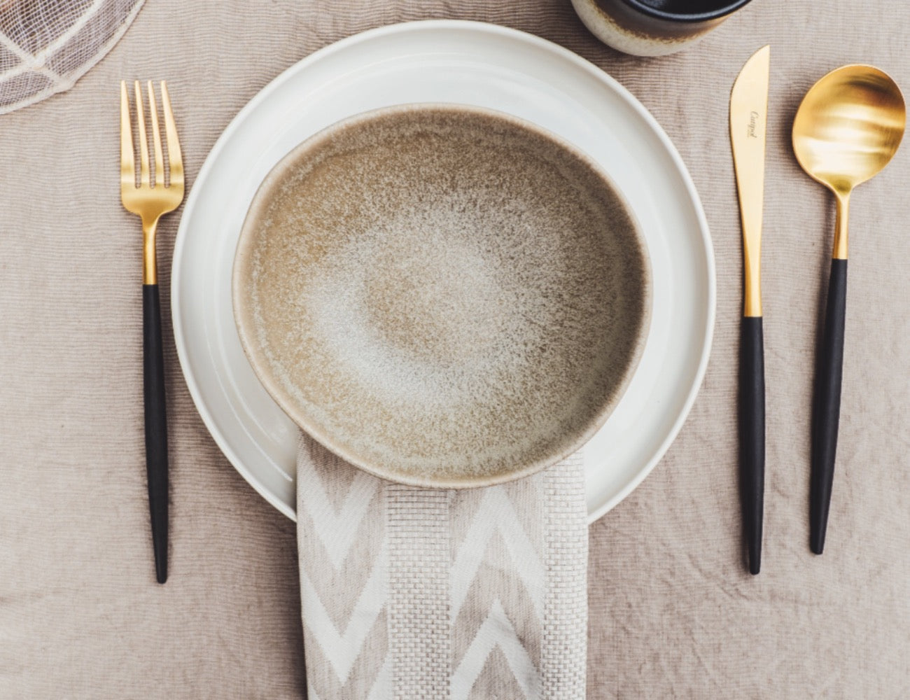 Deserto - Snackschale beige grau