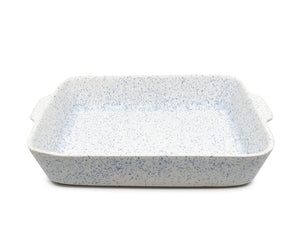 Azul Manchado - Grand plat à four bleu-blanc moucheté