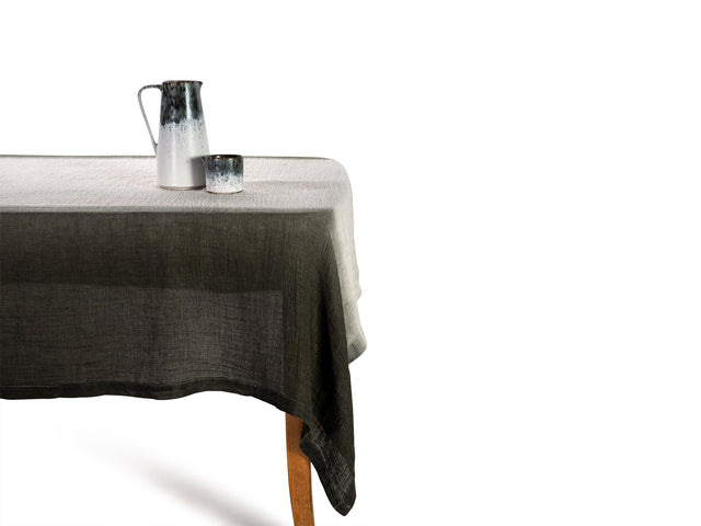 Transiçao - Nappe 160 x 260 Tie Dye vert/noir
