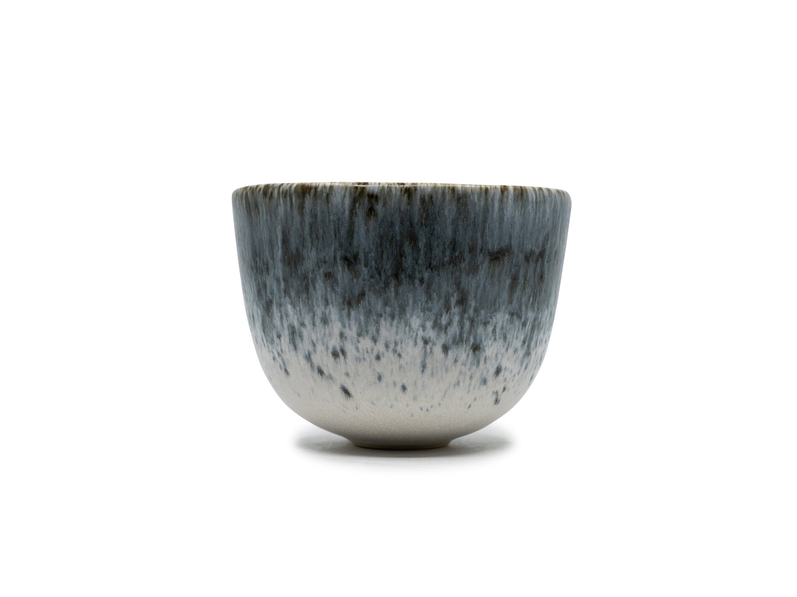 Anoitecer - Suppenschale tief grau-weiss gesprenkelt