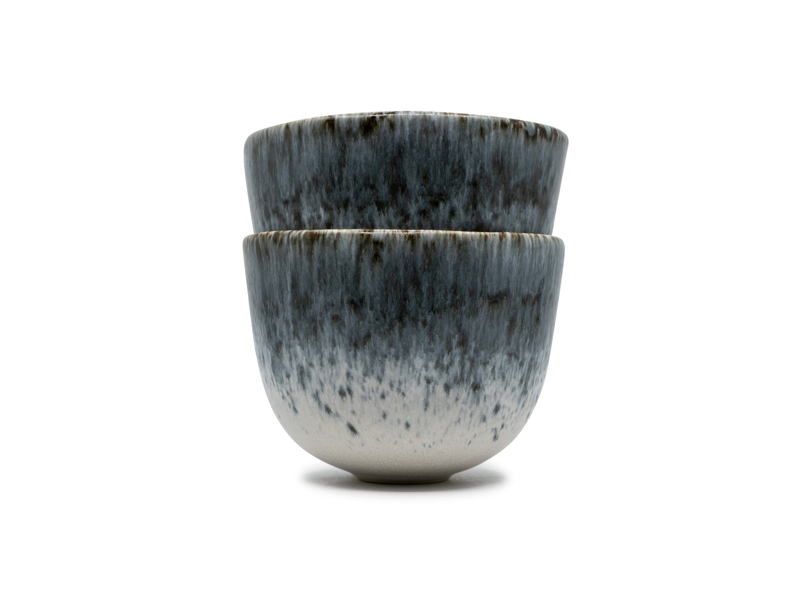 Anoitecer - Suppenschalen tief grau-weiss gesprenkelt