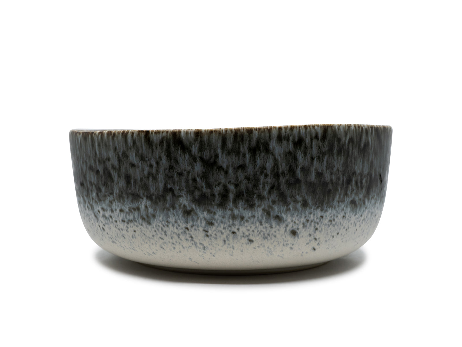 Anoitecer - XL Salatschale grau-weiss gesprenkelt