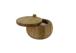 Saleiro - Gewürz - & Salzbehälter aus Holz, rund