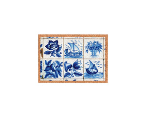 Azulejos Simbolos - Postkarte Kork