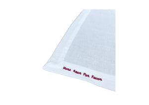 Aida Home x soñho More - Stoffserviette 45 x 45 weiss-rot