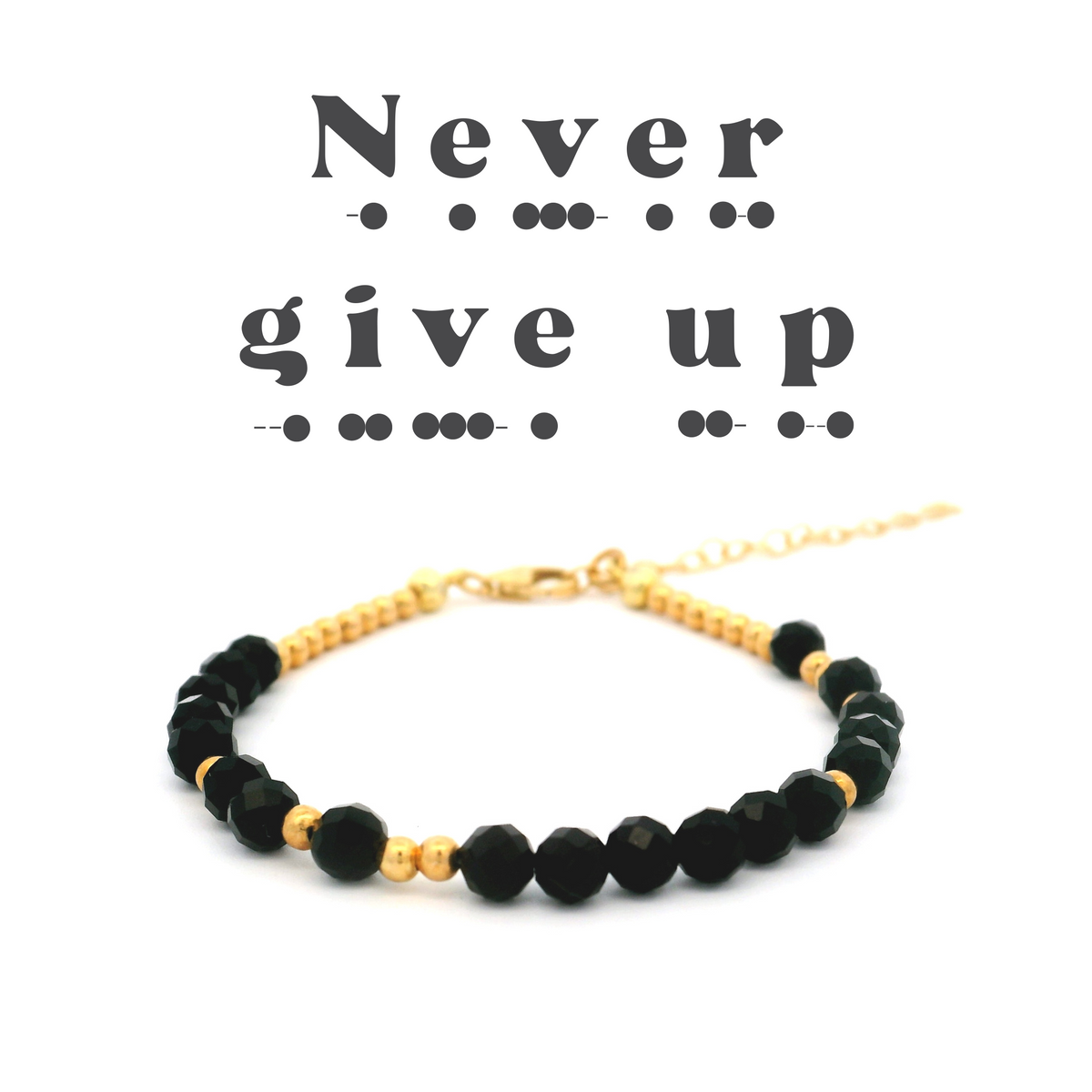 Armband Code Of "Never give up"