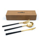 Bartolomeu - Besteck 12er Set schwarz gold