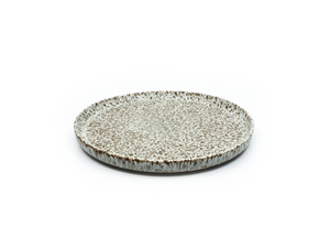 Pontos - Assiette petite Ø 22 gris-brun moucheté