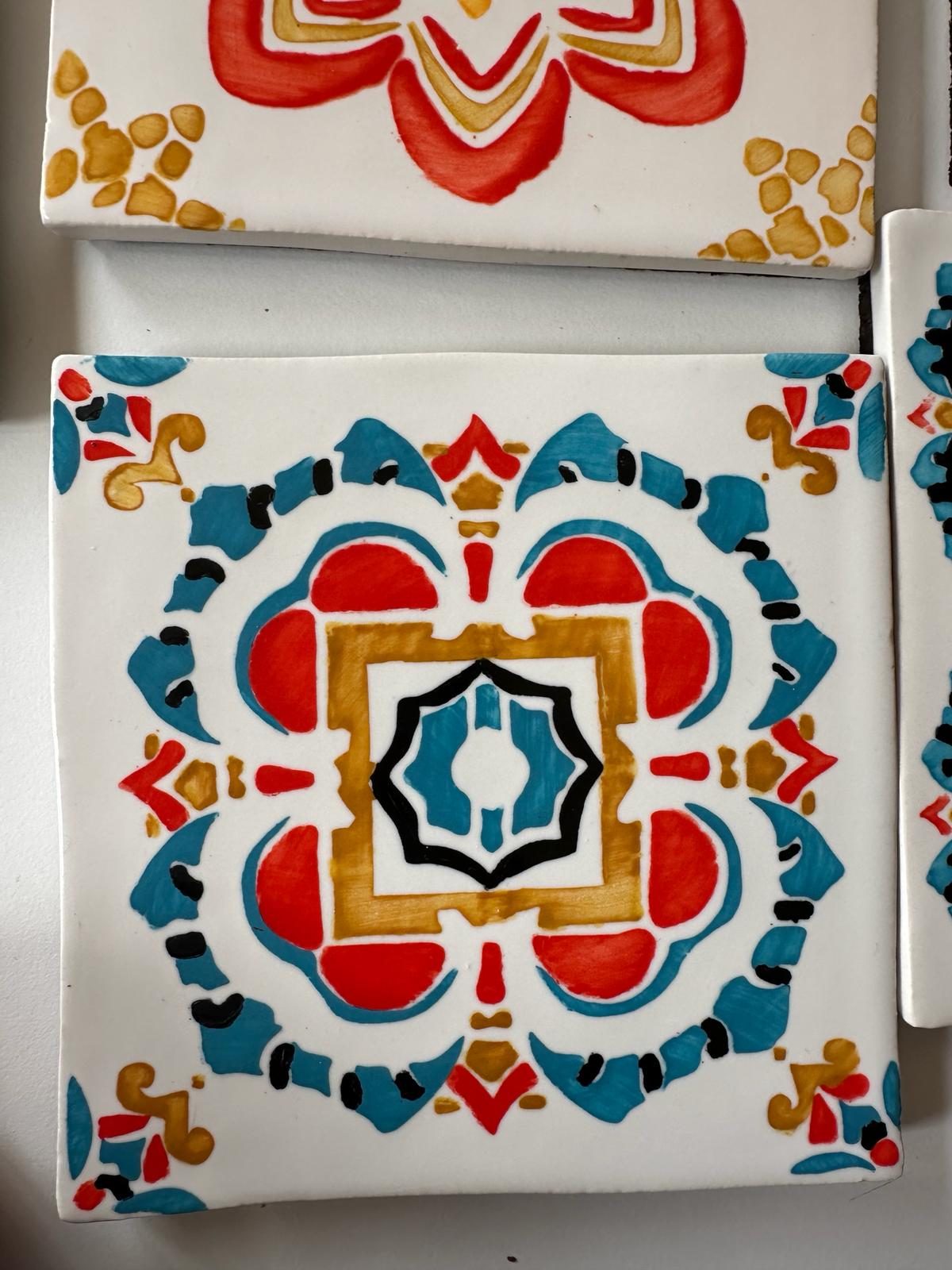 Azulejo Boho Flor - Dessous de plat 10 cm
