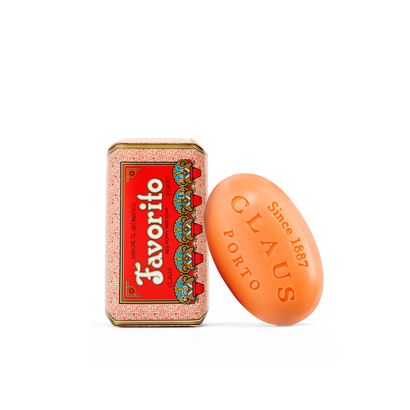 Claus Porto FAVORITO RED POPPY - Mini Seife, 50 g