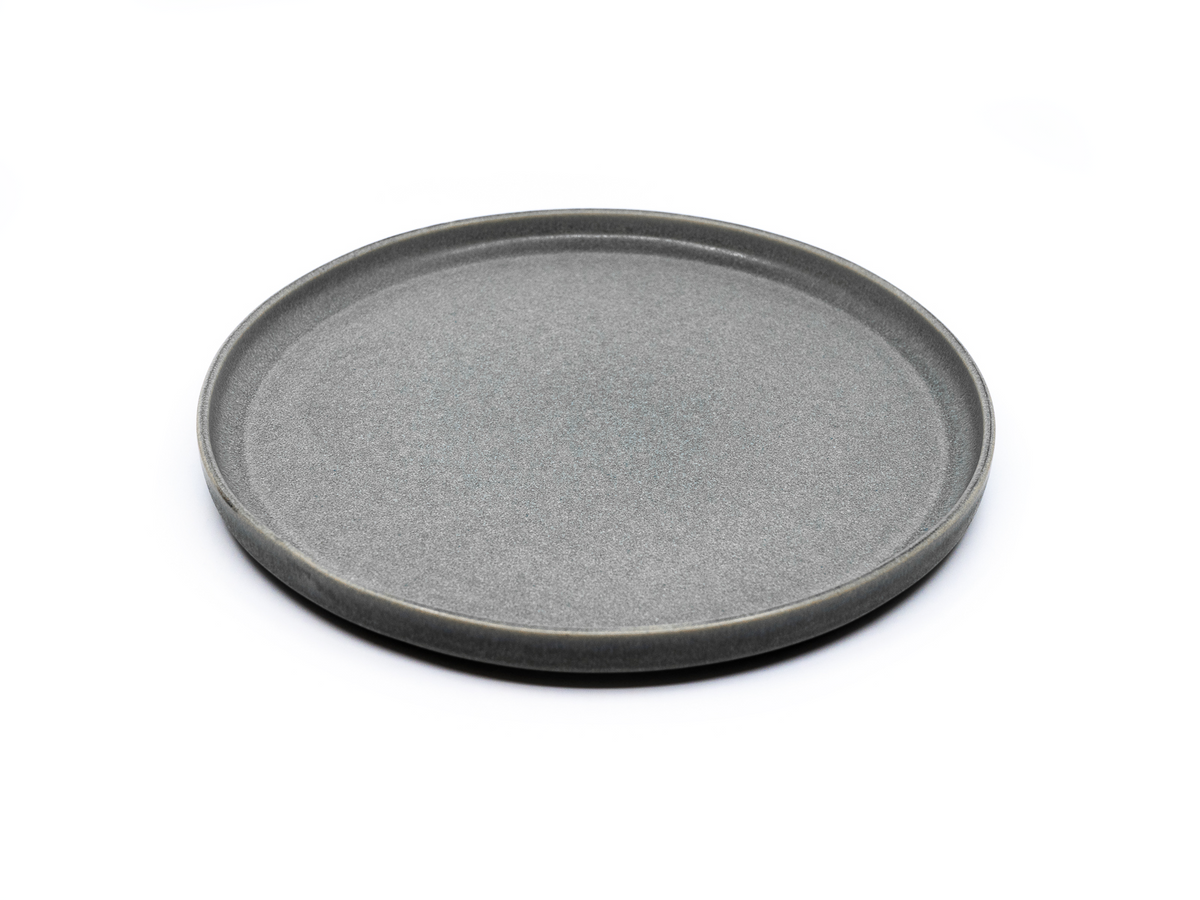 Grauer Teller klein (Ø 22 cm, matt)