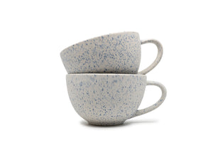 Azul Manchado - XL tasse à cappuccino bleu-blanc moucheté