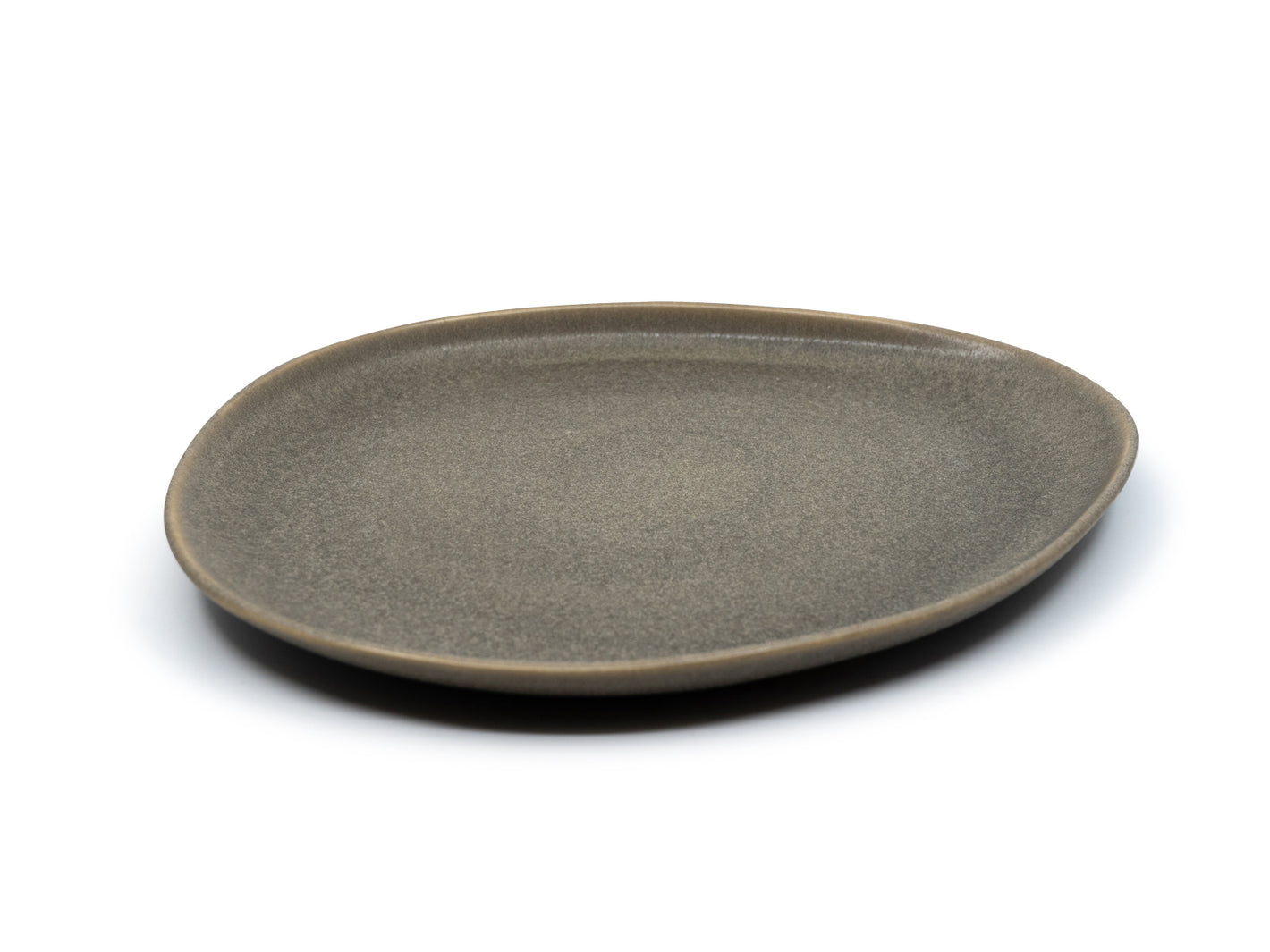 Cru - Assiette grande ovale taupe