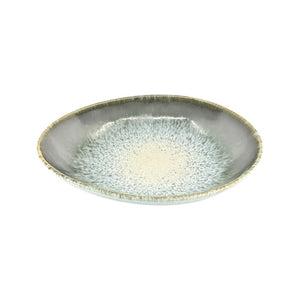 Anoitecer - Pastaschale oval grau-weiss gesprenkelt