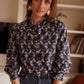 DIE SCHMIEDE - In April 1986 Boho-chic Blouse Blue/White