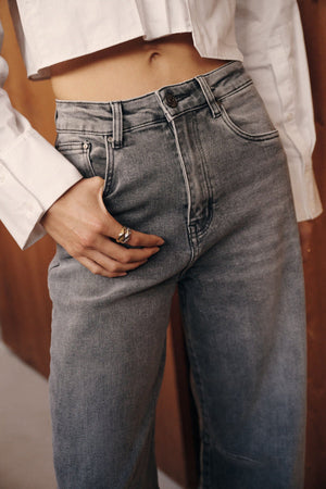 Barrel Jeans `Louisa` - Anthrazit