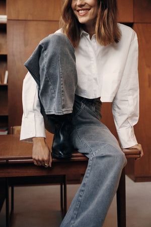 Barrel Jeans `Louisa` - Anthrazit